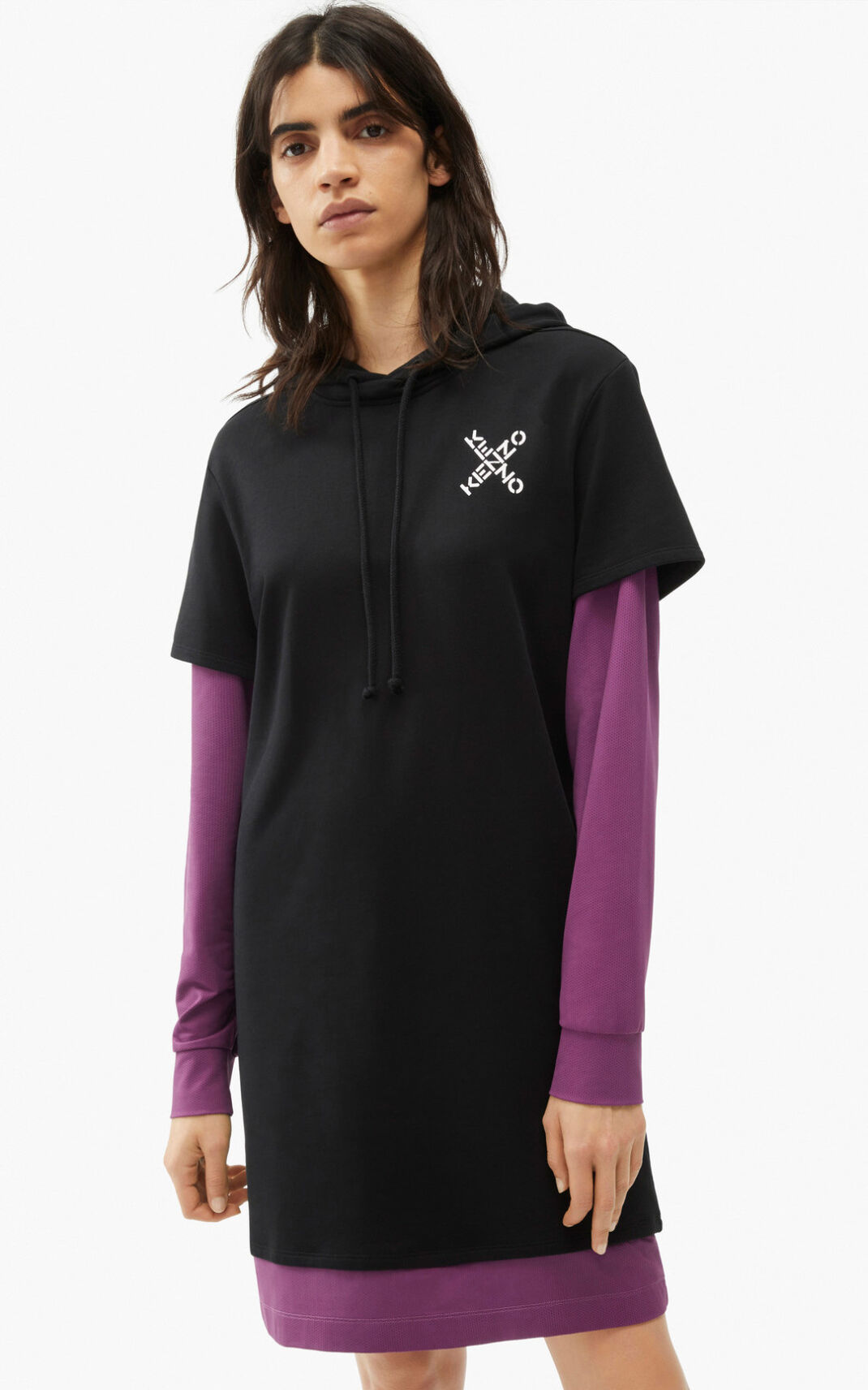 Robe Kenzo Sport Little X sweatshirt Femme Noir | ATGF-71835